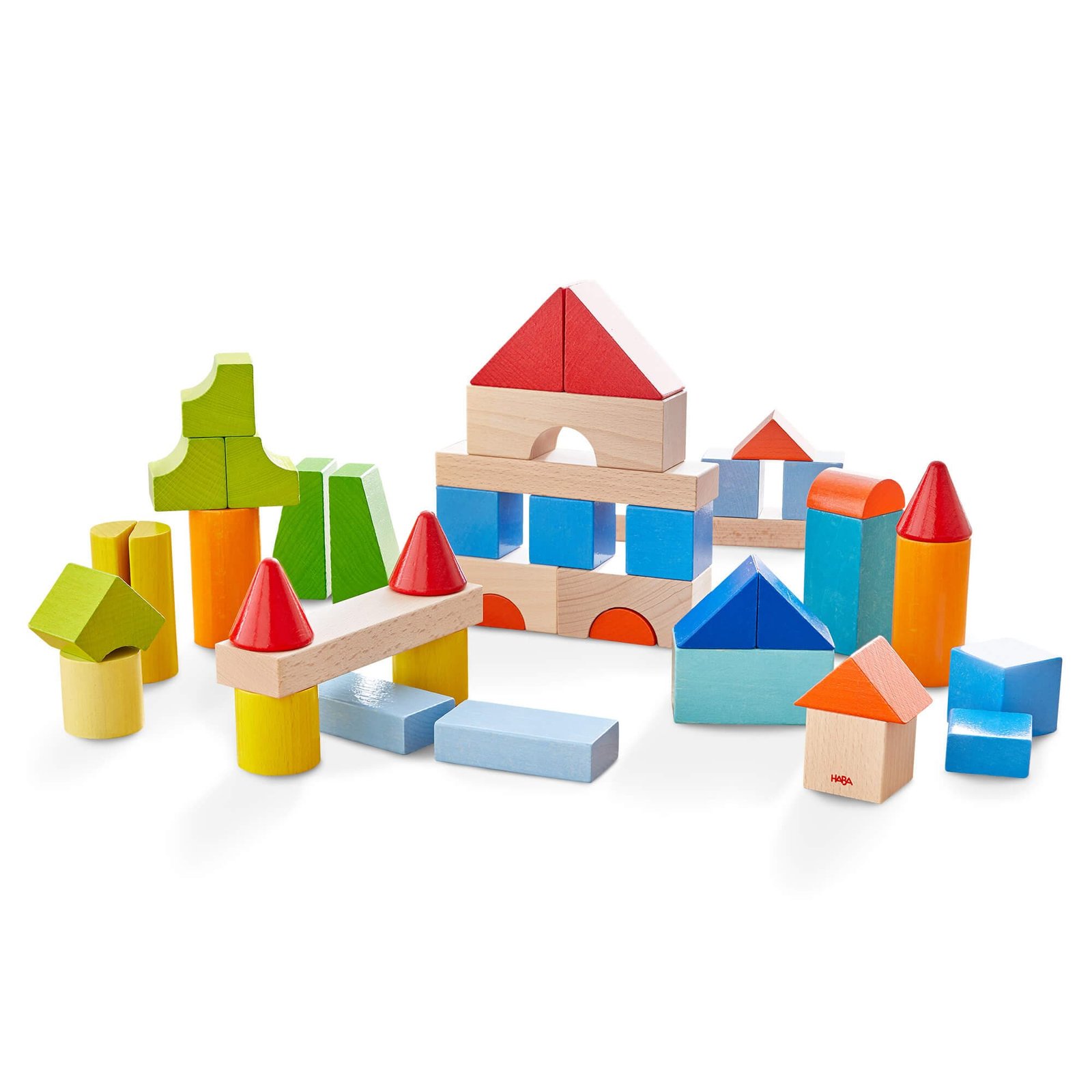 colored-building-blocks-46pc-set-2010877001-1_8e8fc40b-6dec-45fb-a281-0f675ae31f97.jpg Colored Wooden Building Blocks - 46 Piece Set - Image 1